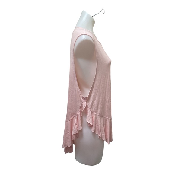 We The Free Uptown Basic T-Shirt Light Pink Ruffle Soft  [033] - Picture 3 of 6